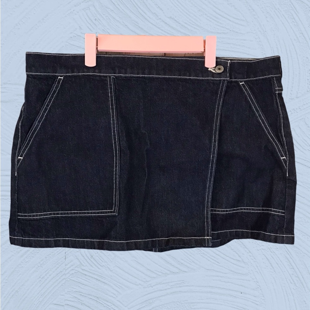 Abercrombie & Fitch Mid Rise Denim Wrap Mini Skirt – Size‎ 31 NWOT